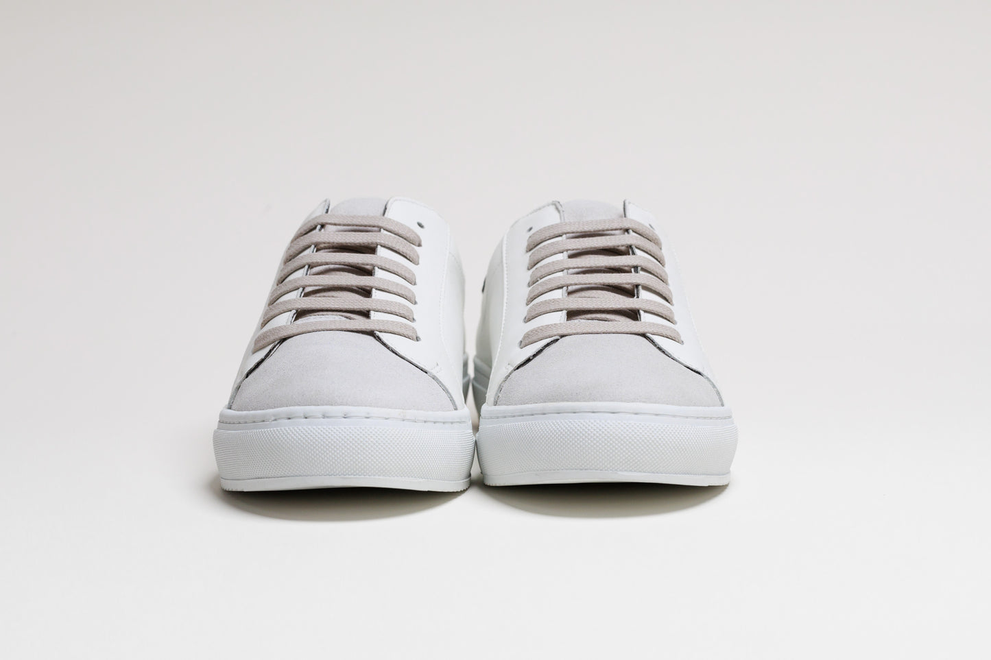 Spanish White Leather Low top with Spanish Suede and White Leather Finishing