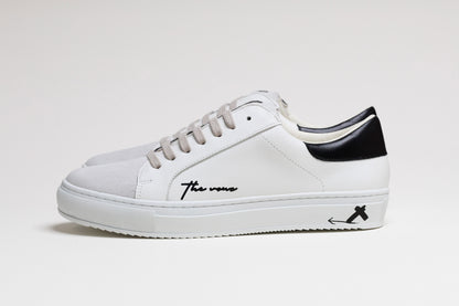 Spanish White Leather Low top with Spanish Suede and White Leather Finishing