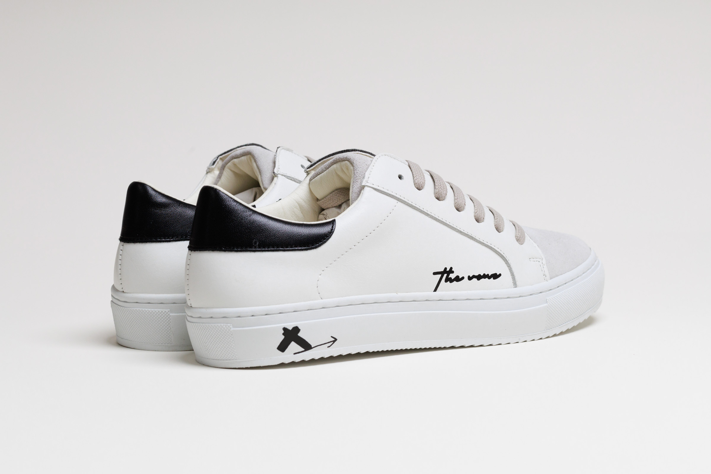 Spanish White Leather Low top with Spanish Suede and White Leather Finishing